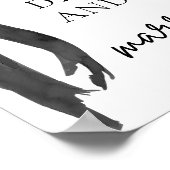 De moderne zwarte boog eet Drink en wordt getrouwd Poster (Hoek)