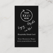 De moderne zwarte Drink Voucher | Corporate Event 