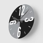 De moderne zwarte en grijze kleur blokkeert grote  ronde klok (Hoek)