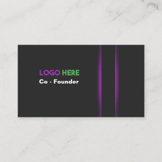 De moderne zwarte en Paarse professional Visitekaartje