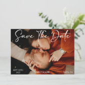 De moderne Zwarte en Witte Foto van de Code QR spa Kaart (Staand voorkant)