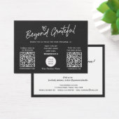 De moderne zwarte en witte manuscript QR de cadeau Visitekaartje (Bureau)