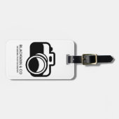 De moderne Zwarte Fotograaf van het Pictogram van Bagagelabel (Voorkant horizontaal)