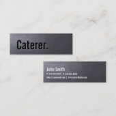 De Moderne Zwarte Gewaagde Tekst van de traiteur Mini Visitekaartje (Voorkant / Achterkant)