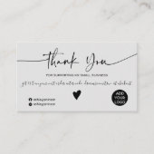 De moderne zwarte grijze orde van het manuscript b visitekaartje (Voorkant)