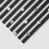 De moderne Zwarte Witte Gouden Stippen van het Tissuepapier (Detail)