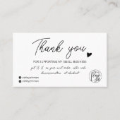 De moderne zwarte witte orde van het manuscript lo visitekaartje (Voorkant)