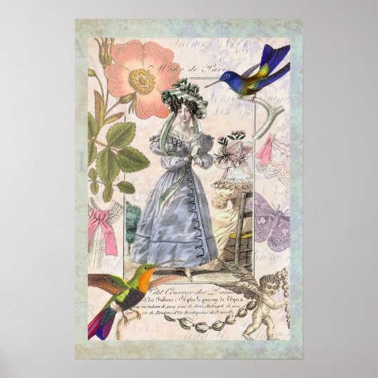 De Modes van het Girly Wall Decor in Parijs Poster (Voorkant)