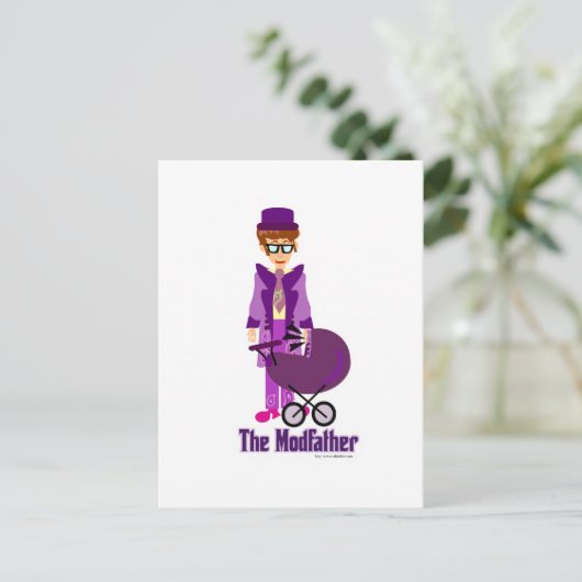 De Modfather. Briefkaart (Staand voorkant)