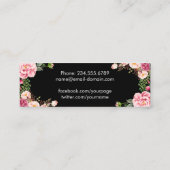 De modieuze BloemenKaart van de Naam van de Contactkaartje (Achterkant)