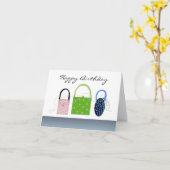 De modieuze Groet van de Verjaardag van Beurzen Kaart (Gele Bloem)