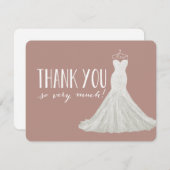 De modieuze Kleding Taupe | dankt u Bedankkaart (Voorkant / Achterkant)