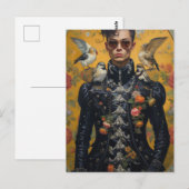 De Modieuze Man Met Vogels Briefkaart (Voorkant / Achterkant)