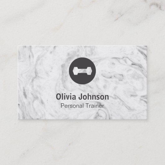 De modieuze Marmeren Instructeur van de Visitekaartje (Voorkant)