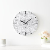 de modieuze tuin bloeit zwart overzichtenontwerp grote klok (Huis)