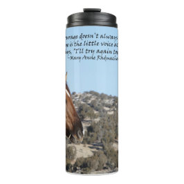 De moed gaat niet altijd rond thermosbeker