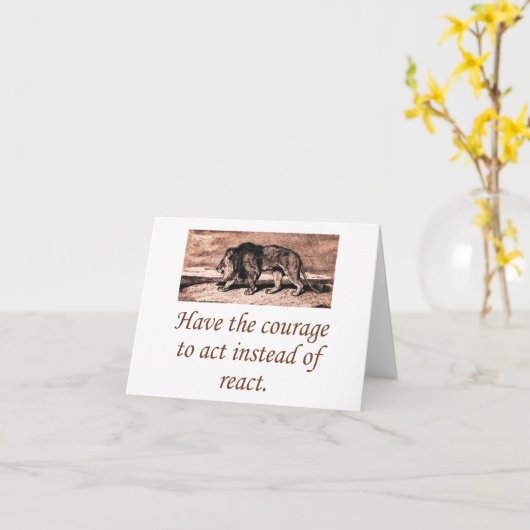 De moed hebben om te handelen kaart (Gele Bloem)