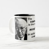 De moed om Paul Tillich te worden Tweekleurige Koffiemok (Voorkant links)