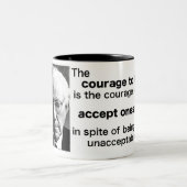 De moed om Paul Tillich te worden Tweekleurige Koffiemok (Center)