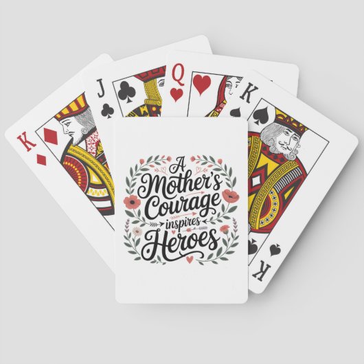 De moed van een moeder inspireert helden pokerkaarten (Achterkant)