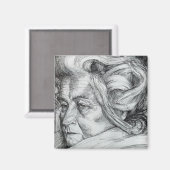 De Moeder (door Umberto Boccioni) Magneet (Voorkant / Achterkant)