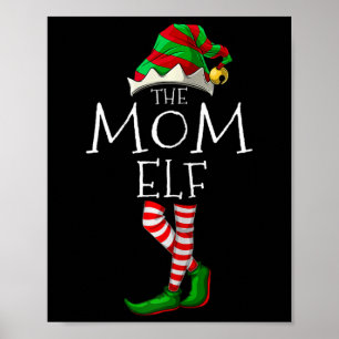 De moeder elf leuke kerst matching familie pyjama poster