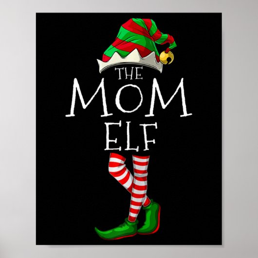 De moeder elf leuke kerst matching familie pyjama poster (Voorkant)