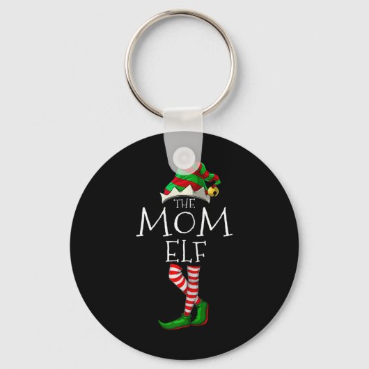De moeder elf leuke kerst matching familie pyjama sleutelhanger (Voorkant)