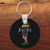 De moeder elf leuke kerst matching familie pyjama sleutelhanger (Voorkant)
