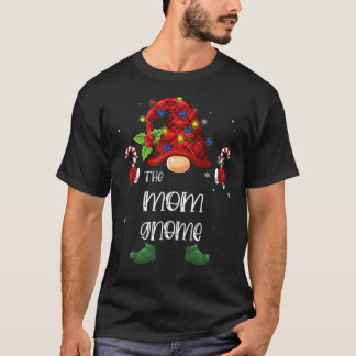 De moeder gnoom buffel geruite kerstboom licht t-shirt