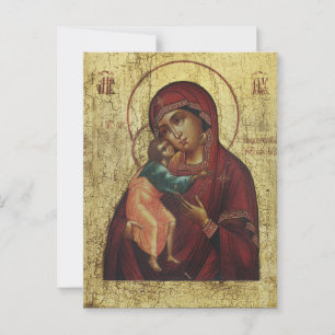 De Moeder Gods Feodorovskaya Orthodoxe Icoon Briefkaart