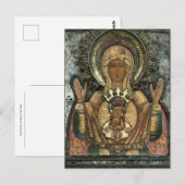De Moeder Gods van het Teken Orthodoxe Icoon Briefkaart (Voorkant / Achterkant)
