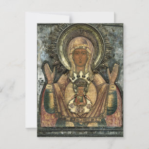 De Moeder Gods van het Teken Orthodoxe Icoon Briefkaart