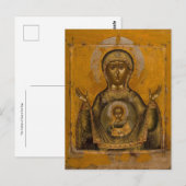 De Moeder Gods van het Teken Orthodoxe Icoon Briefkaart (Voorkant / Achterkant)