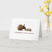 De moeder & het baby van het konijntje - nieuwe kaart (Gele Bloem)