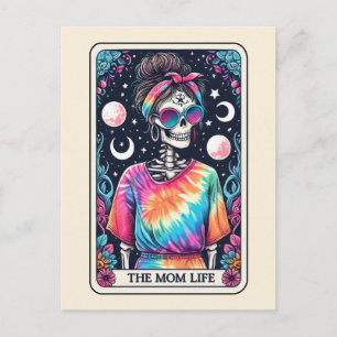 De Moeder Leven Tarot Kunst Tie Dye Skelet Briefkaart