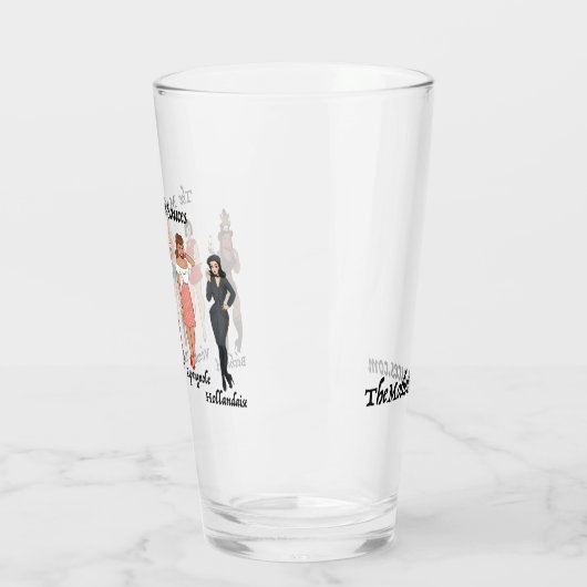 De moeder sauzen pin-up glas (Links)