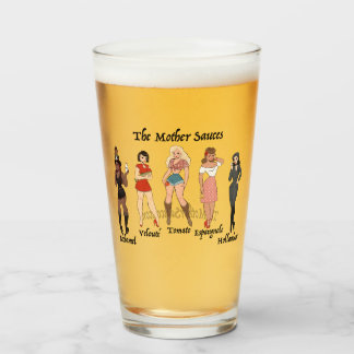 De moeder sauzen pin-up glas