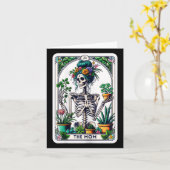 De moeder Tarot Kaart Skeleton Moederdag Heks Mam (Gele Bloem)