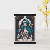 De moeder Tarot Kaart Skeleton Moederdag Heks Mam (Gele Bloem)