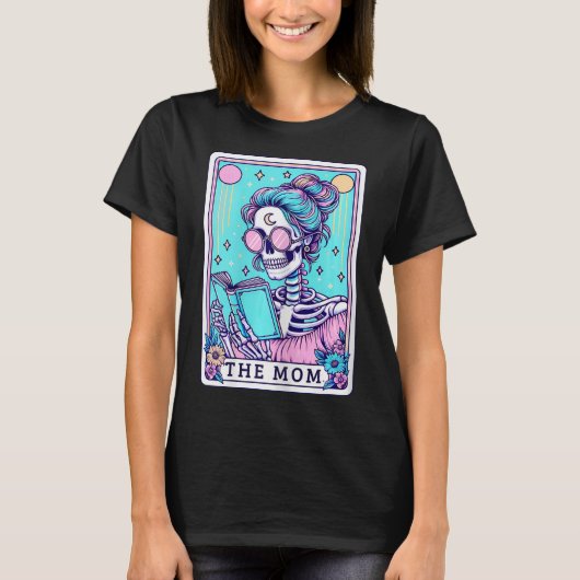 De moeder Tarot Kaart Skeleton Moederdag Heks Mam T-shirt (Voorkant)