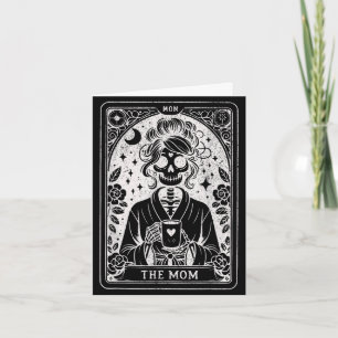 De moeder tarotkaart skelet mama koffie gelukkigDe Kaart
