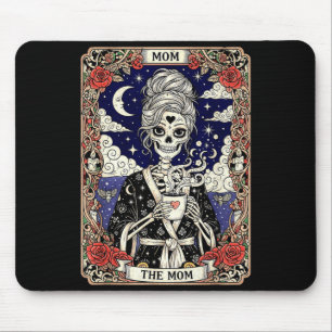 De moeder tarotkaart skelet vintage gotische moede muismat