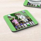 De moeder van 1940 en haar grote baby drankjes onderzetter (Linkerzijde)