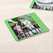 De moeder van 1940 en haar grote baby kartonnen onderzetters (Schuin)