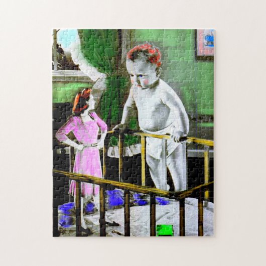 De moeder van 1940 en haar grote baby legpuzzel (Verticaal)