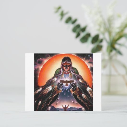 DE MOEDER VAN DE AARDE BRIEFKAART (Staand voorkant)