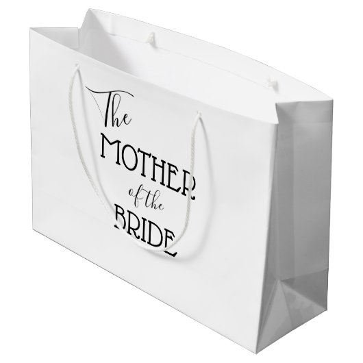 De moeder van de Bride Gift Bag Groot Cadeauzakje (Achterkant Gekanteld)