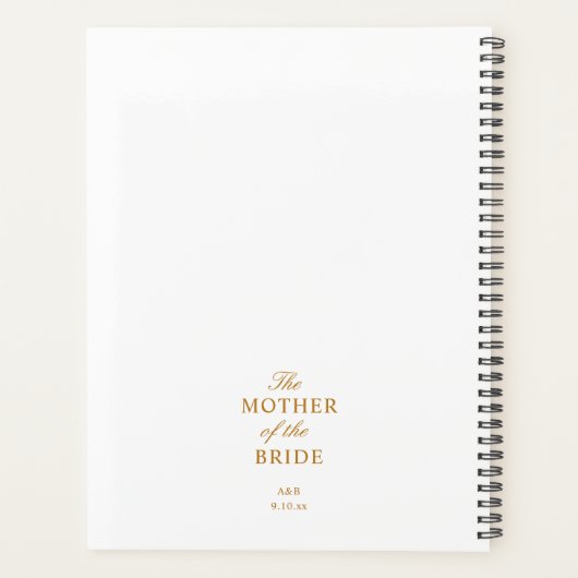 De moeder van de bruid Gold White Planner (Achterkant)