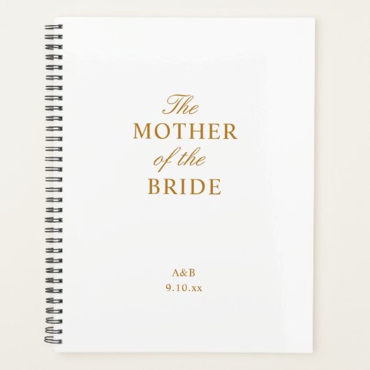 De moeder van de bruid Gold White Planner